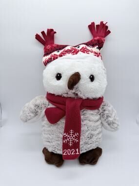 Petsmart WONDER Snow Owl 2021 Collectible Plush Squeaky Dog Toy 13" Christmas